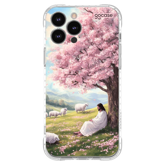 Capinha para celular  Jesus e as Ovelhas no Campo