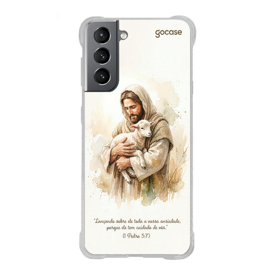 Capinha para celular  Jesus e Cordeiro