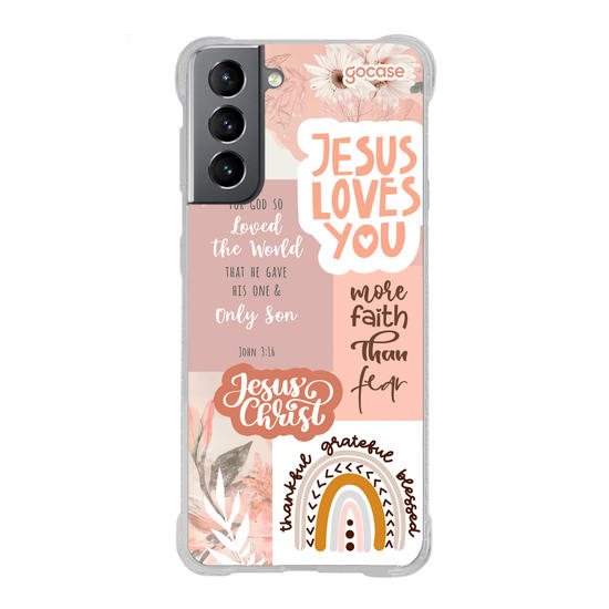 Capinha para celular  Jesus Loves You - Colagem