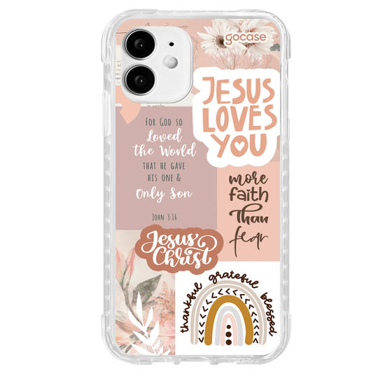 Capinha para celular  Jesus Loves You - Colagem