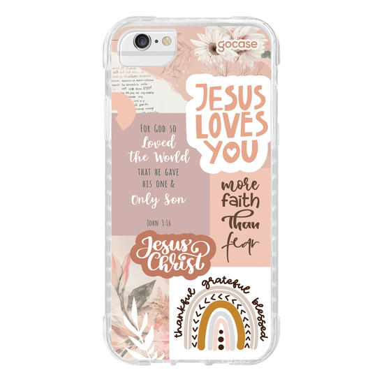 Capinha para celular  Jesus Loves You - Colagem