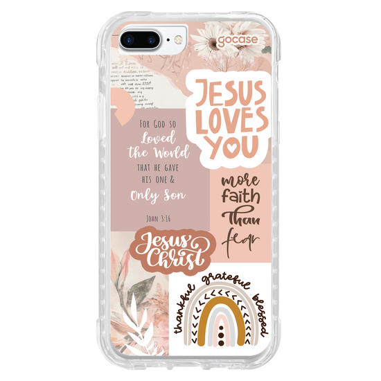 Capinha para celular  Jesus Loves You - Colagem Capinha para celular  Jesus Loves You - Colagem