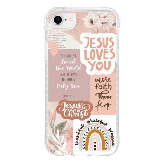 Capinha para celular  Jesus Loves You - Colagem