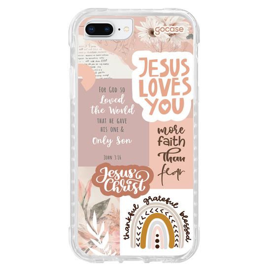 Capinha para celular  Jesus Loves You - Colagem
