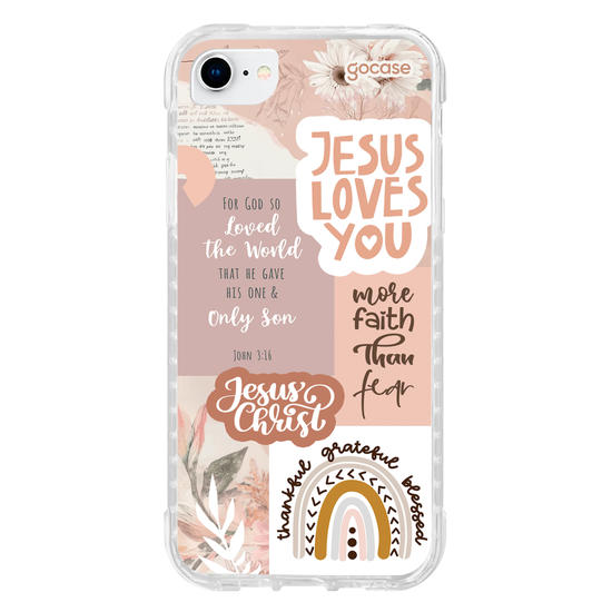 Capinha para celular  Jesus Loves You - Colagem