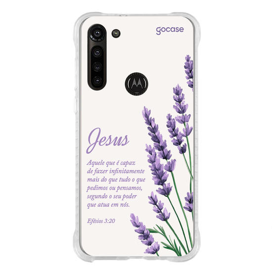 Capinha para celular  Jesus - Ramos Lavanda