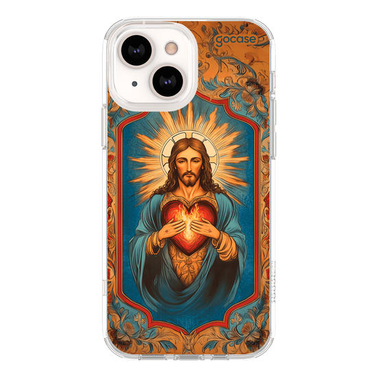 Capinha para celular Jesus Sagrado Coração Pintura