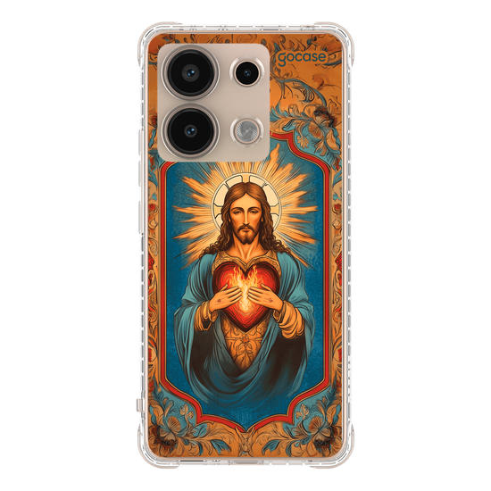 Capinha para celular  Jesus Sagrado Coração Pintura