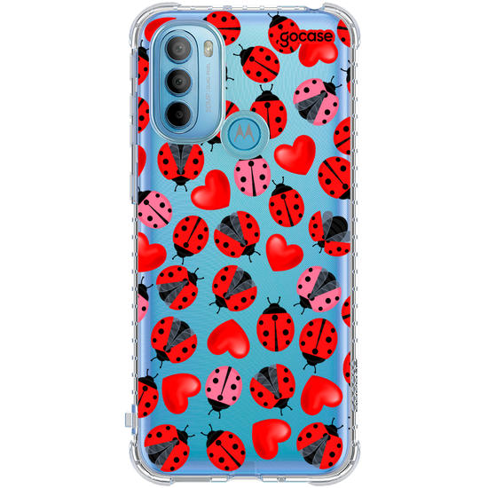 Capinha para celular Joanhinha e Corações
