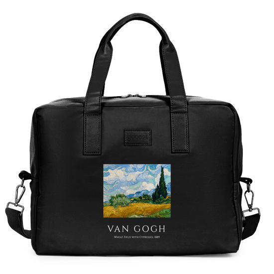 Bolsa Joy Pro Preta - Van Gogh - Campo de Trigo com Ciprestres Classic