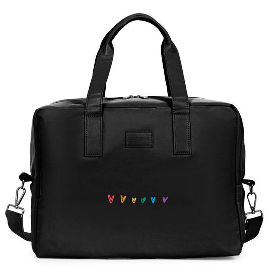 Bolsa Joy Pro - Corações Arco-Íris com Nome