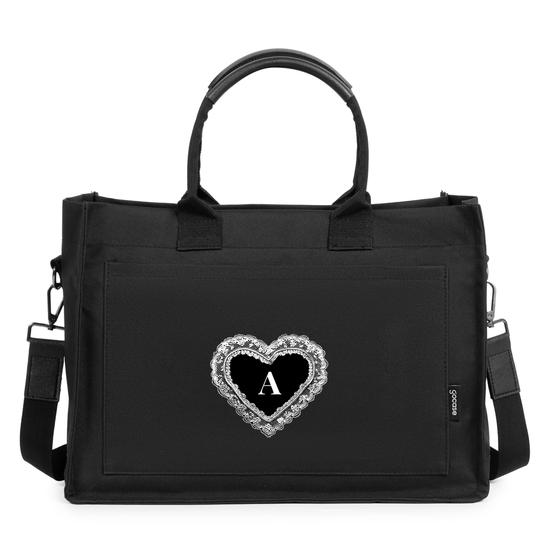 Tote Mini - Lace Heart Initial