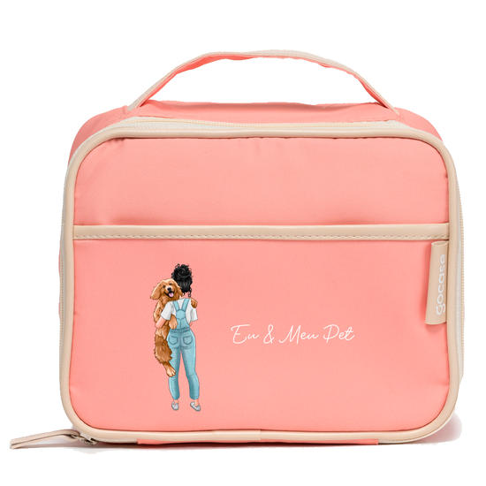 Bolsa Térmica Midi Rosa - Garota com Pet