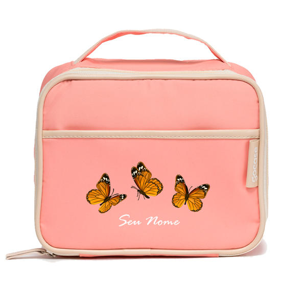 Bolsa Térmica Midi Rosa - Borboletas