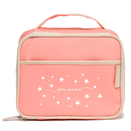 Bolsa Térmica Midi Rosa - Estrelas Brancas