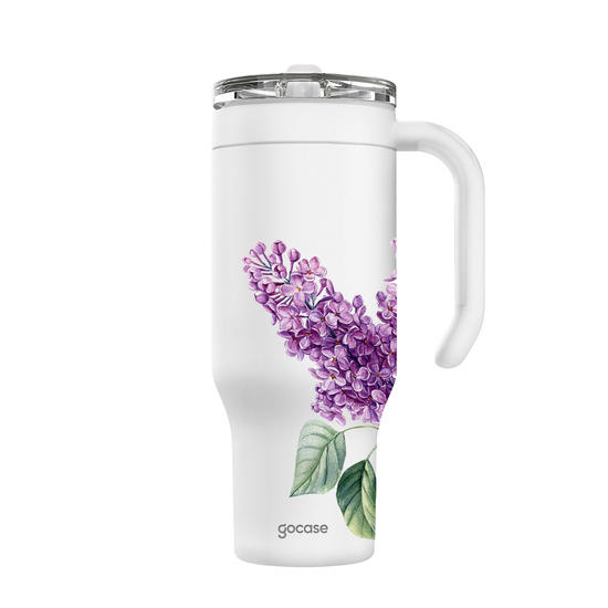 Copo Térmico Life + Ebook - Lavanda Bloom