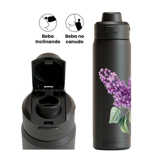 Garrafa Térmica Flip Pro - Lavanda Bloom