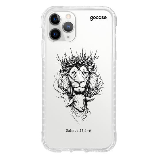 Capinha para celular  Leão e Cordeiro - Salmo 23