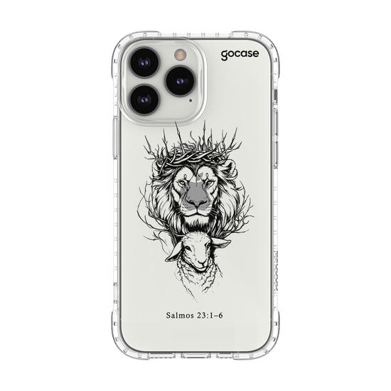 Capinha para celular  Leão e Cordeiro - Salmo 23