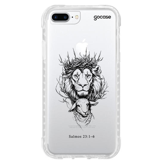 Capinha para celular  Leão e Cordeiro - Salmo 23