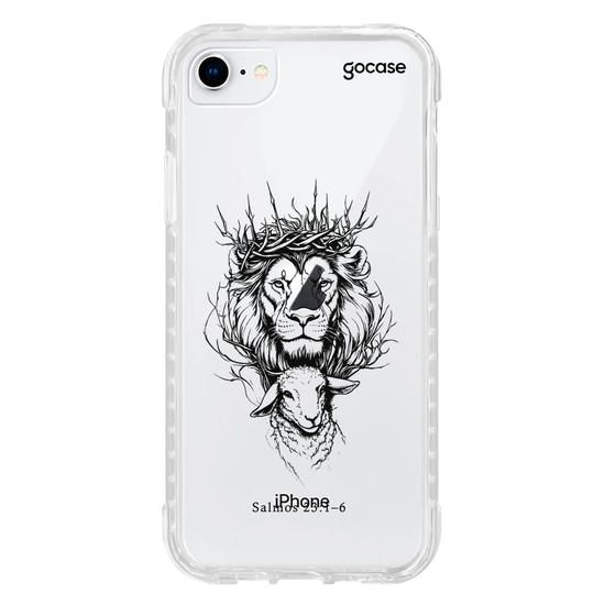 Capinha para celular  Leão e Cordeiro - Salmo 23