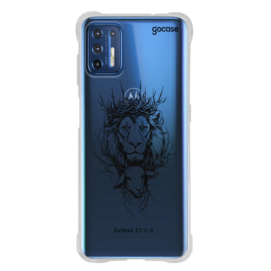 Capinha para celular  Leão e Cordeiro - Salmo 23