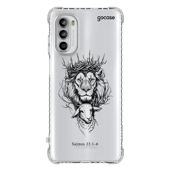 Capinha para celular  Leão e Cordeiro - Salmo 23
