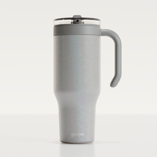  Copo Térmico Life - Drop Glitter - Silver