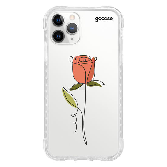 Capinha para celular Rosa e Linhas