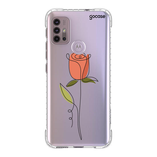 Capinha para celular Rosa e Linhas
