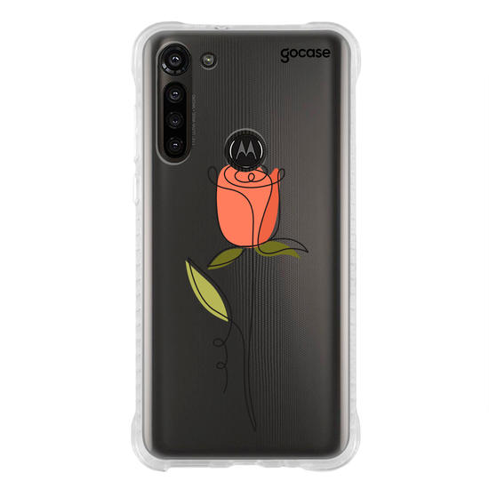 Capinha para celular Rosa e Linhas