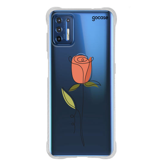 Capinha para celular Rosa e Linhas