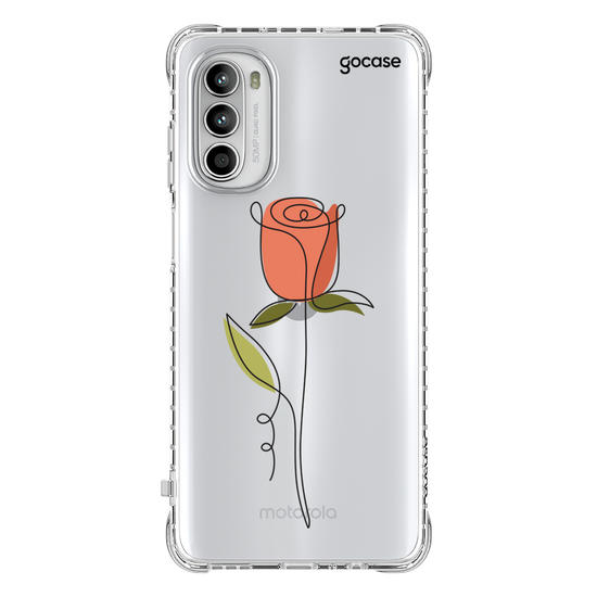 Capinha para celular Rosa e Linhas