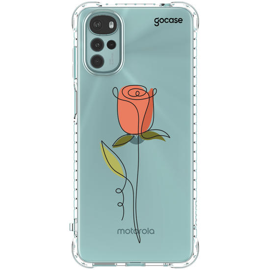 Capinha para celular Rosa e Linhas