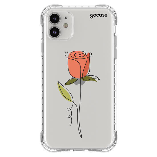 Capinha para celular Rosa e Linhas