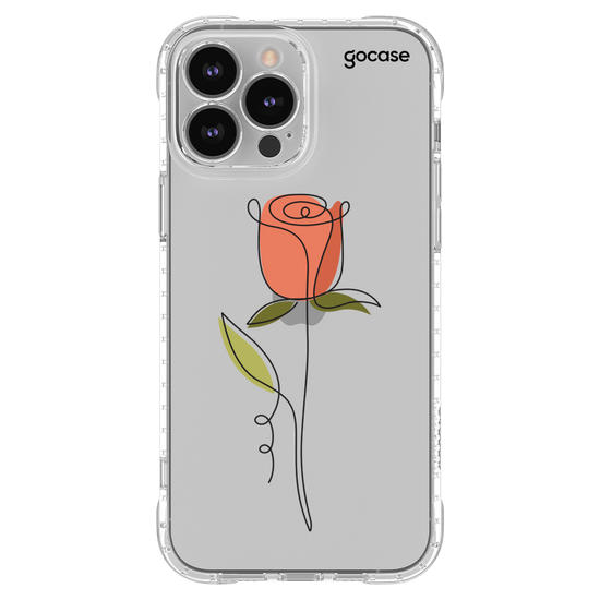 Capinha para celular Rosa e Linhas