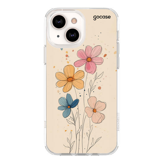 Capinha para celular  Lineart Watercolor Flowers