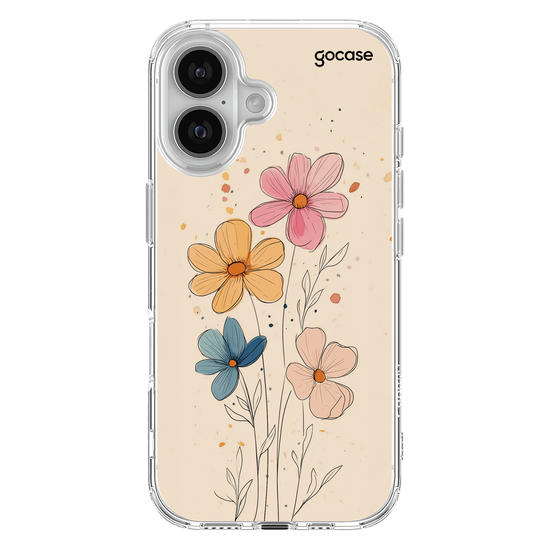 Capinha para celular  Lineart Watercolor Flowers