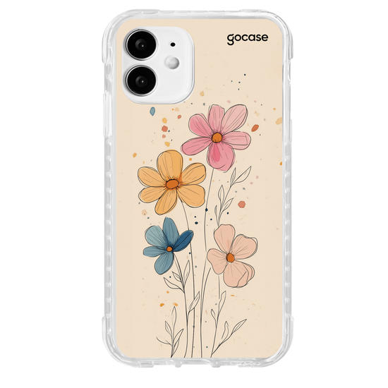 Capinha para celular  Lineart Watercolor Flowers