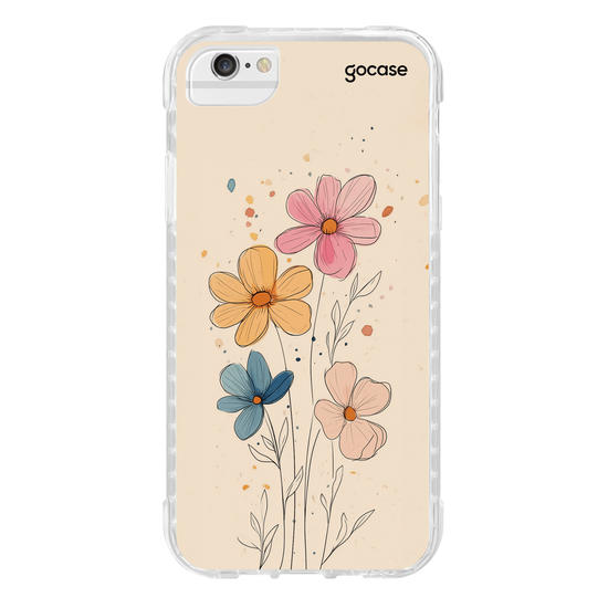 Capinha para celular  Lineart Watercolor Flowers