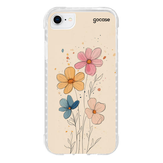 Capinha para celular  Lineart Watercolor Flowers