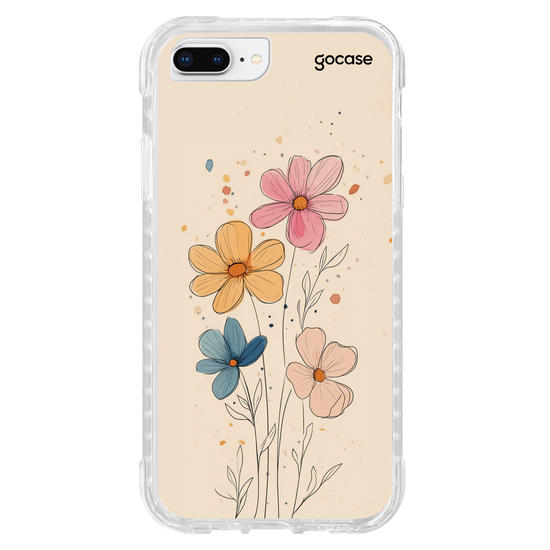 Capinha para celular  Lineart Watercolor Flowers