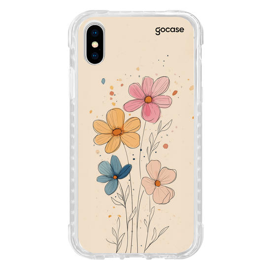 Capinha para celular  Lineart Watercolor Flowers