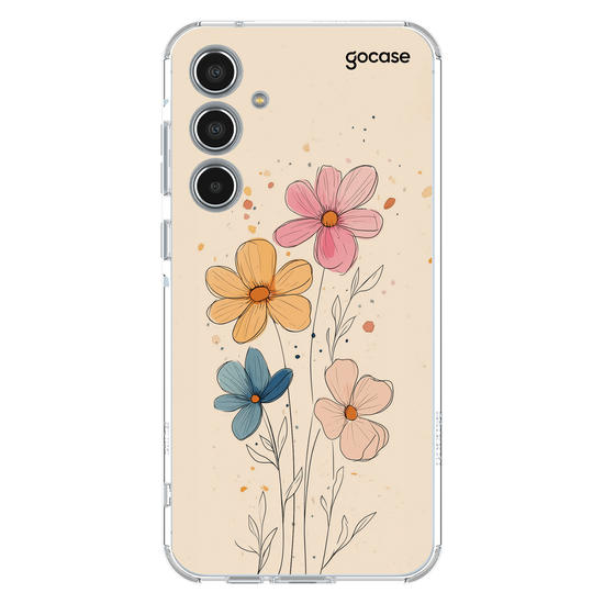 Capinha para celular  Lineart Watercolor Flowers