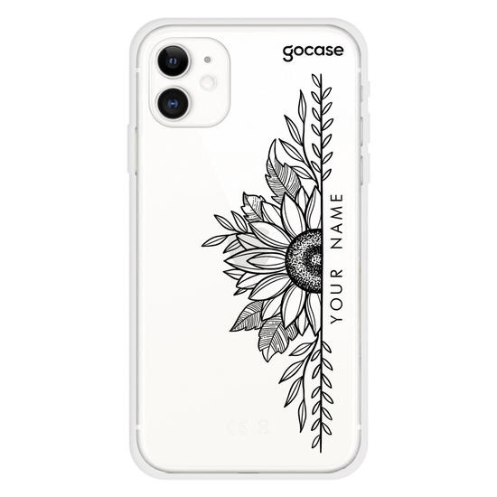 Line and Flowers Phone Case