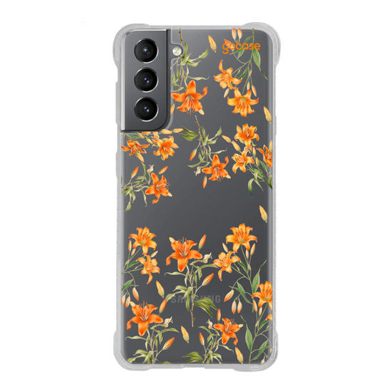 Capinha para celular  Lírios alaranjados
