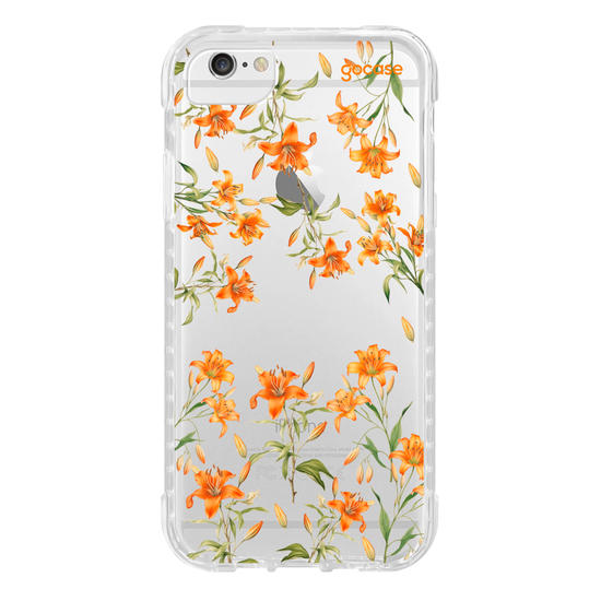 Capinha para celular  Lírios alaranjados