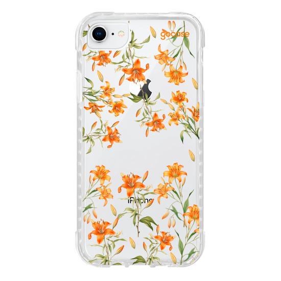 Capinha para celular  Lírios alaranjados