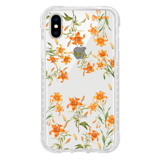 Capinha para celular  Lírios alaranjados