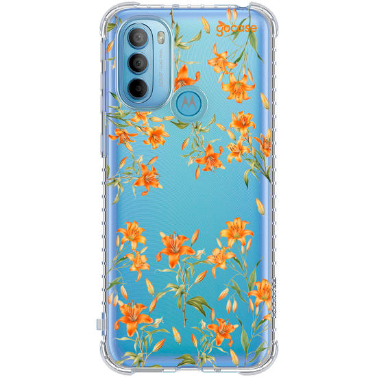 Capinha para celular  Lírios alaranjados